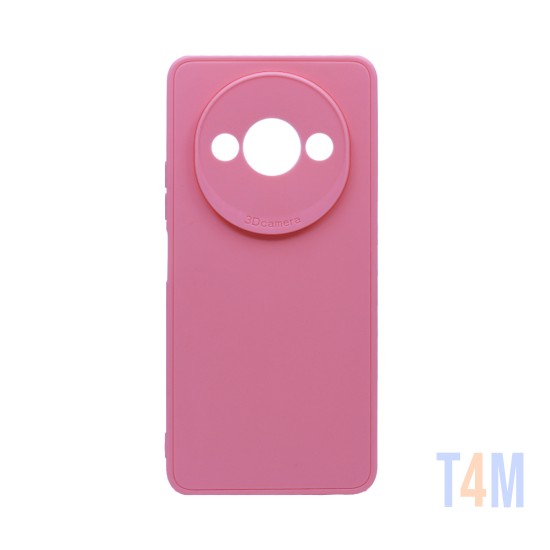 Soft Silicone Case with Camera Shield for Xiaomi Redmi A3 Pink