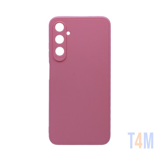 Funda de silicona suave con Marco de Cámara para Samsung Galaxy A05S Rosa