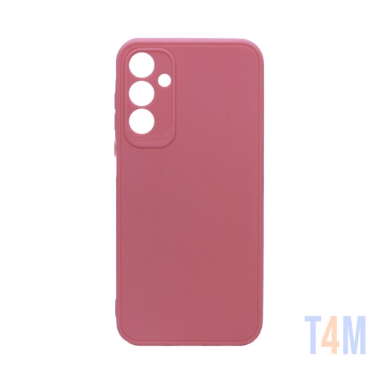 Funda de silicona suave con Marco de Cámara para Samsung Galaxy A35 Rosa