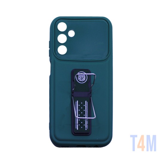 Capa Silicone com suporte para Samsung Galaxy A25 Verde