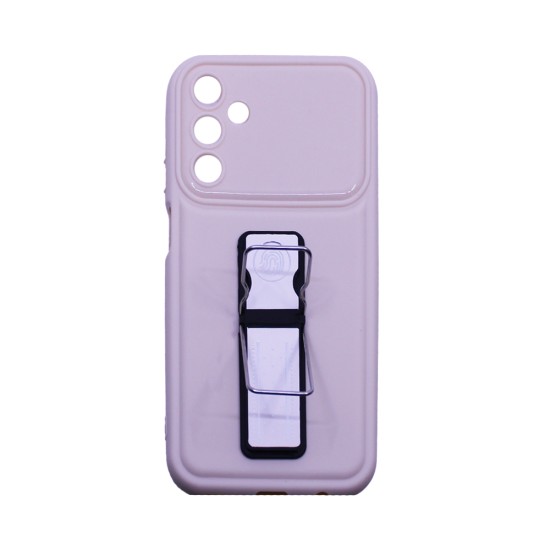 Capa Silicone com suporte para Samsung Galaxy A15 Creme