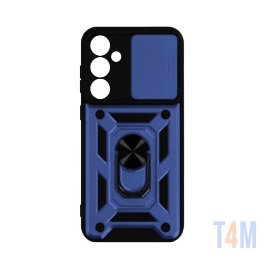 Designer Hard Case with Support and Camera Protection for Samsung Galaxy A15 Blue