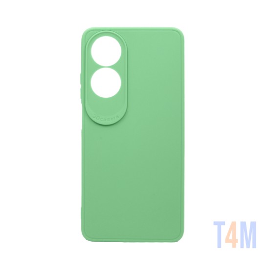 Funda de Silicona suave con Marco de Cámara para Oppo A60 4G Verde Loro