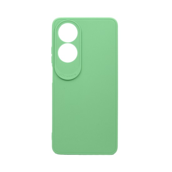 Capa de Silicone Macio com Moldura de Câmera para Oppo A60 4G Verde Papagaio 