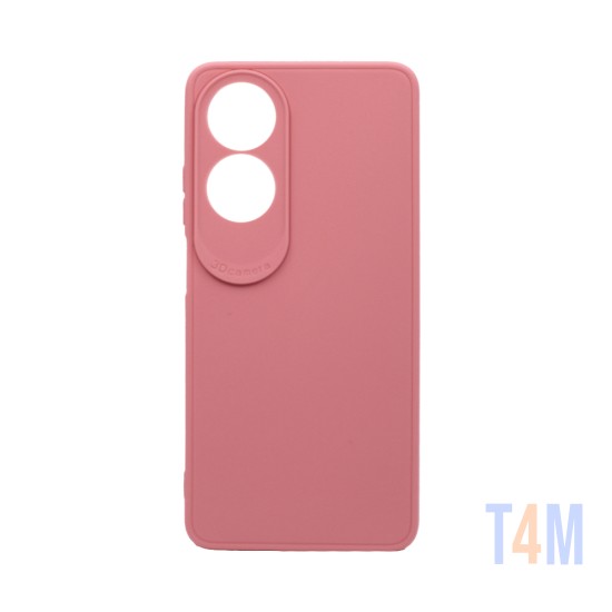 Funda de Silicona suave con Marco de Cámara para Oppo A60 4G Rosa