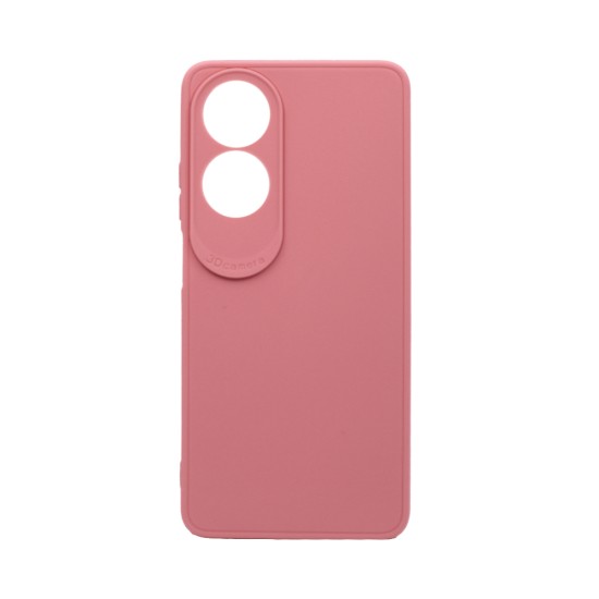 Capa de Silicone Macio com Moldura de Câmera para Oppo A60 4G Rosa