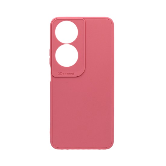 Capa de Silicone Macio com Moldura de Câmera para Huawei Honor 90 Smart/Honor X7B Rosa