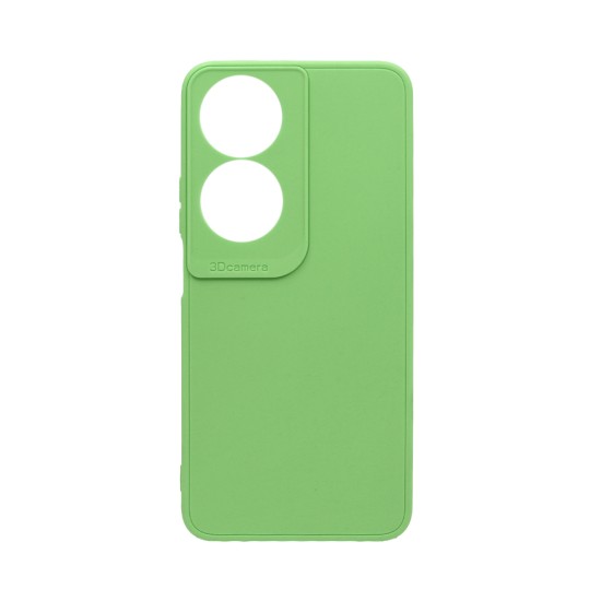 Capa de Silicone Macio com Moldura de Câmera para Huawei Honor 90 Smart/Honor X7B Verde Papagaio 