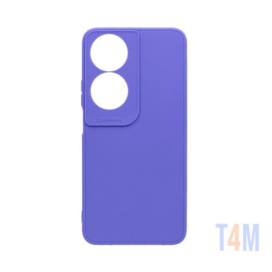 Capa de Silicone Macio com Moldura de Câmera para Huawei Honor 90 Smart/Honor X7B Roxo