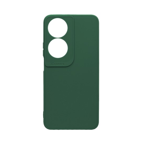 Capa de Silicone Macio com Moldura de Câmera para Huawei Honor 90 Smart/Honor X7B Verde Escuro