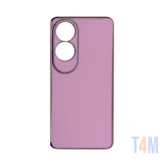 Funda de Silicona Diseño con Marco de Cámara para Oppo A60 Rosa