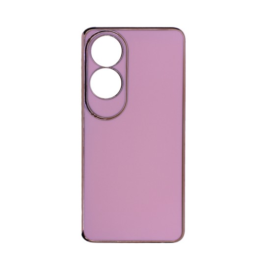 Capa de Silicone Designer com Moldura de Câmera para Oppo A60 Rosa