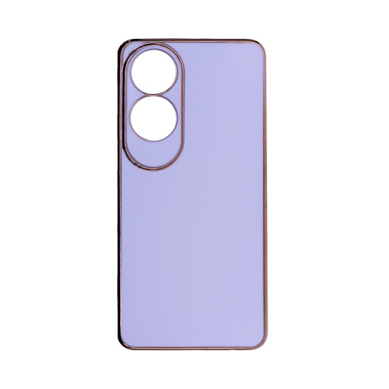 Capa de Silicone Designer com Moldura de Câmera para Oppo A60 Branco