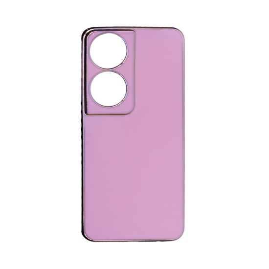 Capa de Silicone Designer com Moldura de Câmera para Huawei Honor 90 Smart Rosa