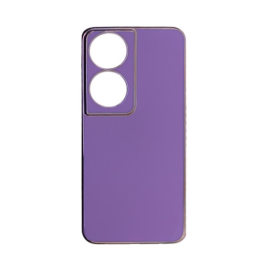 Capa de Silicone Designer com Moldura de Câmera para Huawei Honor 90 Smart Roxo