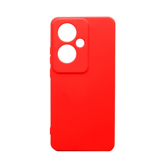 Capa de Silicone com Moldura de Câmera para Oppo Reno11 F Vermelho