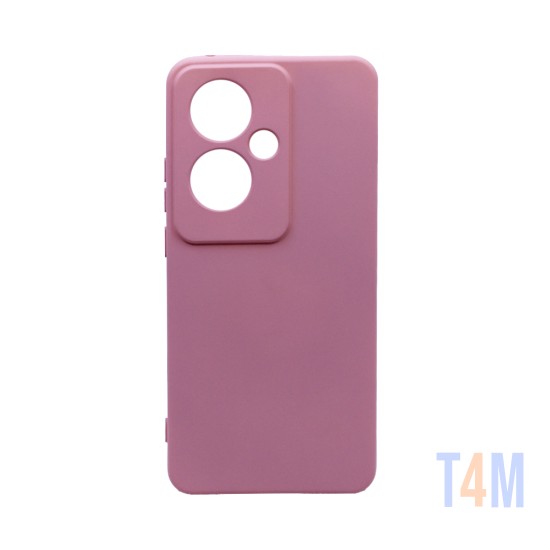 Capa de Silicone com Moldura de Câmera para Oppo Reno11 F Rosa