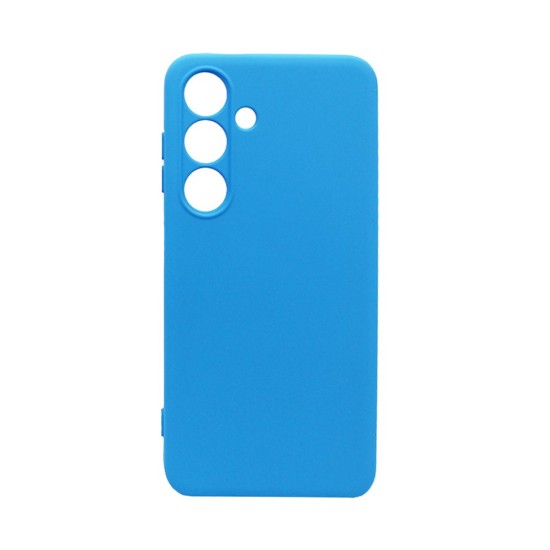 Capa de Silicone com Moldura de Câmera para Samsung Galaxy A55 5G Azul Céu