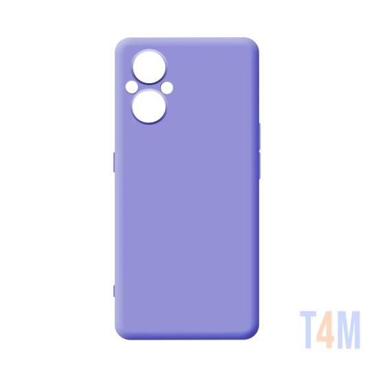 Capa de Silicone com Moldura de Câmera para Oppo Reno8 Lite Roxo