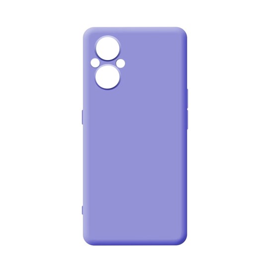 Capa de Silicone com Moldura de Câmera para Oppo Reno8 Lite Roxo