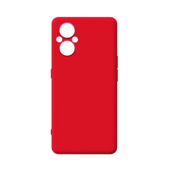 Capa de Silicone com Moldura de Câmera para Oppo Reno8 Lite Vermelho