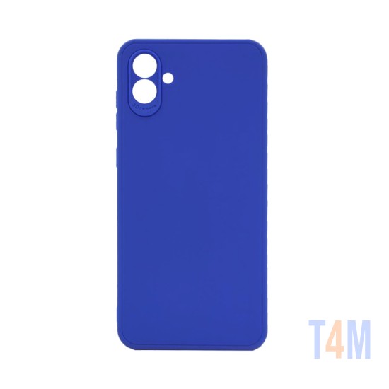 Funda de silicona suave con Marco de Cámara para Samsung Galaxy A05 Azul Oscuro