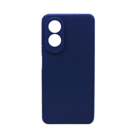 Capa de Silicone Macio com Moldura de Câmera para Oppo A18 4G/A38 4G Azul Escuro