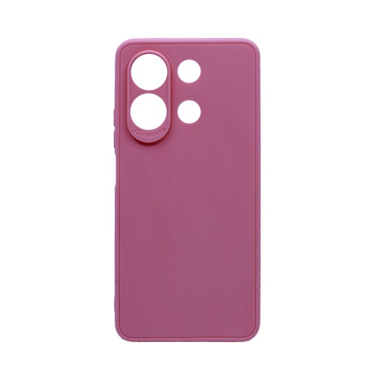 Soft Silicone Case with Camera Shield for Xiaomi Redmi Note 13 4G Pink