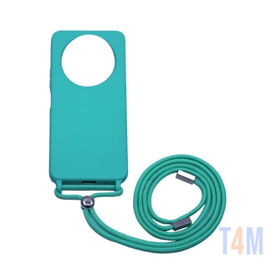 Capa de Silicone com Cordão para Xiaomi Redmi A3 Verde