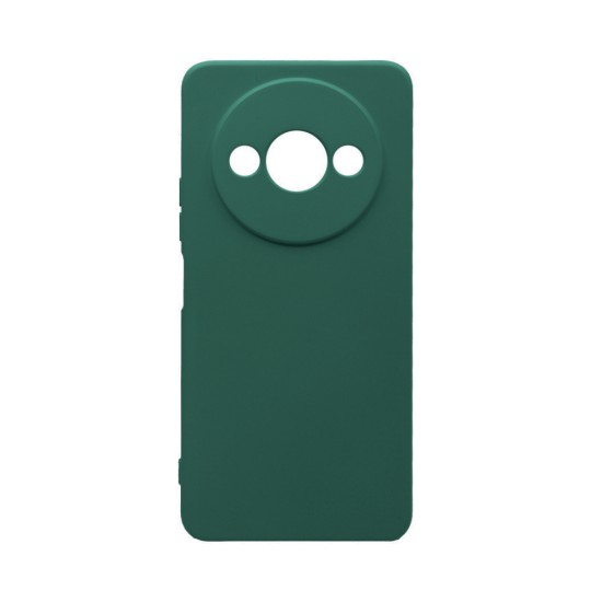 Silicone Case with Camera Shield for Xiaomi Redmi A3 Dark Green