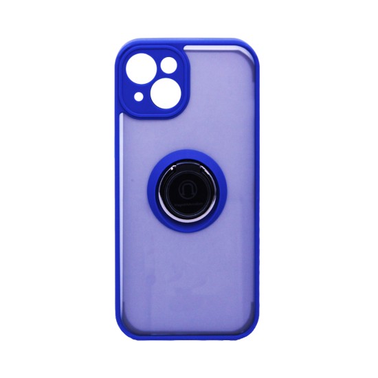 Case with Support Ring for Apple iPhone 13 Smoked Blue