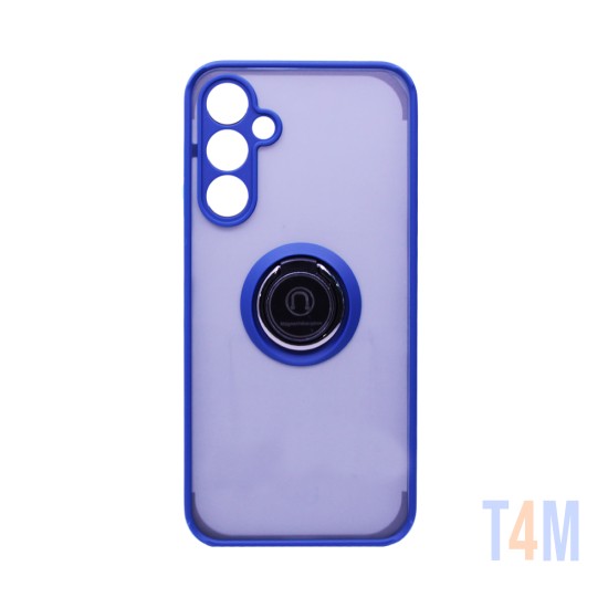 Funda con Anilla de Soporte para Samsung Galaxy A25 5G Azul Ahumado