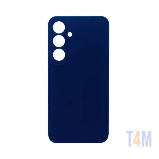 Funda de silicona suave con Marco de Cámara para Samsung Galaxy A05S Azul Oscuro