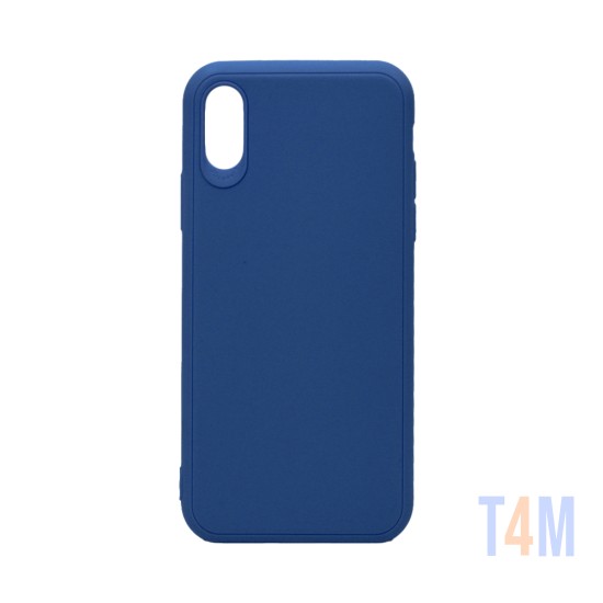 Capa de Silicone para Apple iPhone X/XS Azul Escuro