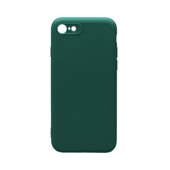 Soft Silicone Case with Camera Shield for Apple iPhone 7/iPhone 8/iPhone SE Dark Green