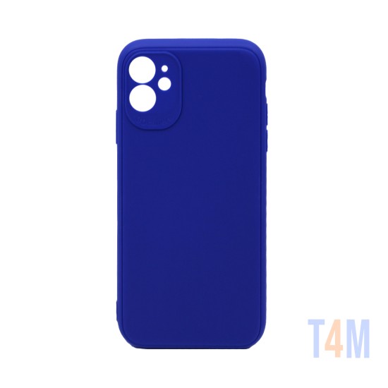 Funda de Silicona Suave con Marco de Cámara para Apple iPhone 11 Azul Oscuro