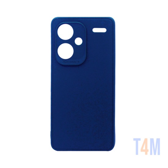 Funda de silicona suave con Marco de Cámara para Xiaomi Redmi Note 13 Pro Plus Azul Oscuro