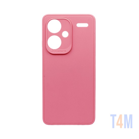 Capa de Silicone Macio com Moldura de Câmera para Xiaomi Redmi Note 13 Pro Plus Rosa