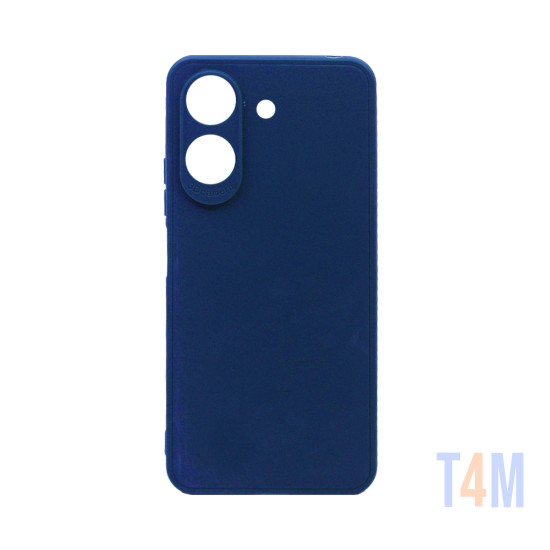 Funda de Silicona Suave con Marco de Cámara para Xiaomi Redmi 13C/Poco C65 Azul Oscuro