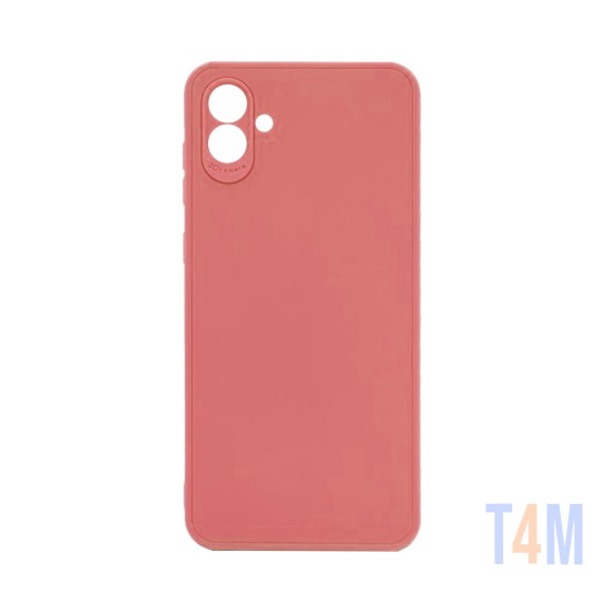 Funda de silicona suave con Marco de Cámara para Samsung Galaxy A05 Rosa