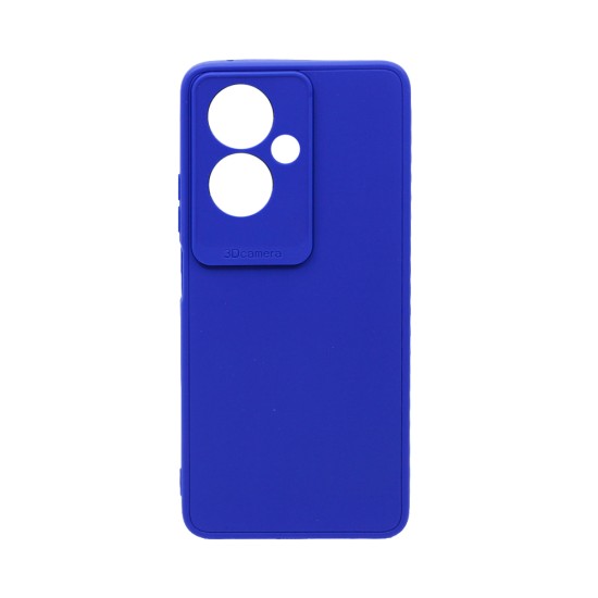 Capa de Silicone Macio com Moldura de Câmera para Oppo A79 5G Azul Escuro