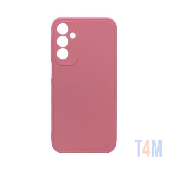 Funda de silicona suave con Marco de Cámara para Samsung Galaxy A55 5G Rosa