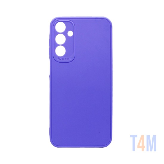 Funda de silicona suave con Marco de Cámara para Samsung Galaxy A55 5G Púrpura