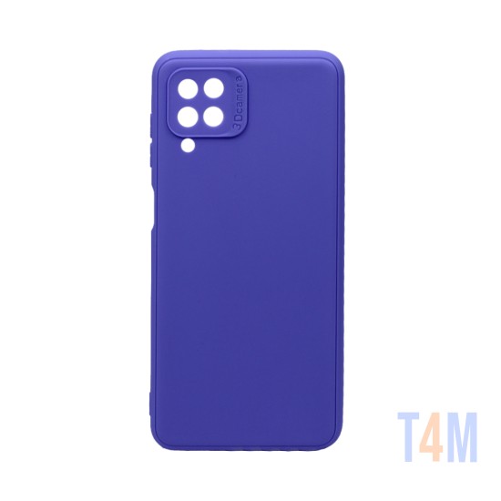 Capa de Silicone Macio com Moldura de Câmera para Samsung Galaxy A12 Roxo