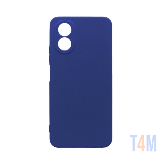 Capa de Silicone com Moldura de Câmera para Oppo A38 4G/A18 Azul Escuro