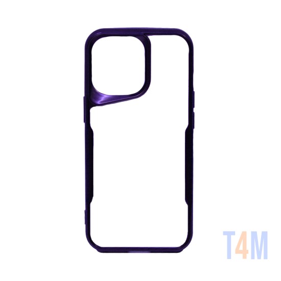 Capa Duro Transparente Para Apple iPhone 12/12 Pro Roxo