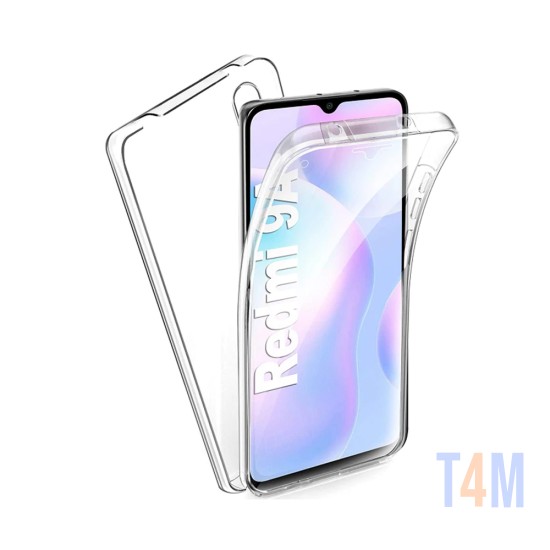 Capa de Silicone 360º para Xiaomi Redmi 9A Transparente