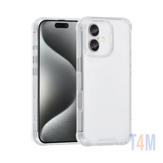 Hard Silicone Case for Apple iPhone 16 Transparent