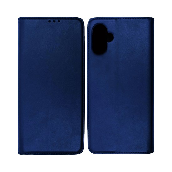 Leather Flip Cover with Internal Pocket For Samsung Galaxy A06 Blue