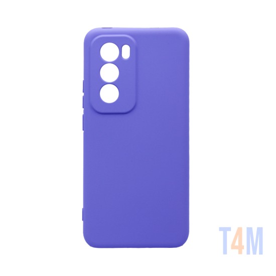 Capa de Silicone com Moldura de Câmera para Oppo Reno12 Roxo